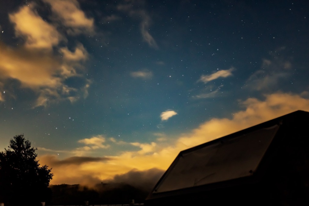 2020年9月1日白樺高原の夕陽の丘公園からの夜空【星空高原】