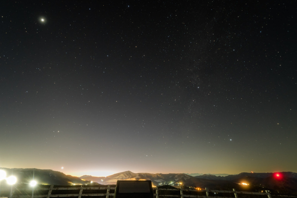 2023年1月11日夕陽の丘公園からの星空（ビーナスライン沿い）