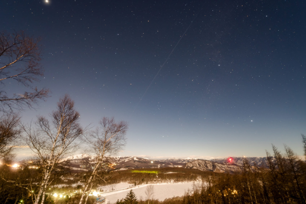 2023年1月5日夢の平展望地からの星空（蓼科スカイライン沿い）