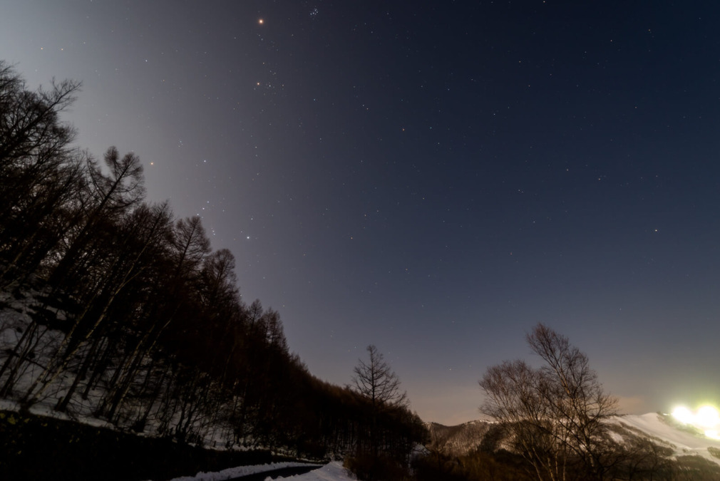 2023年1月7日夕陽の丘公園からの星空（ビーナスライン沿い）
