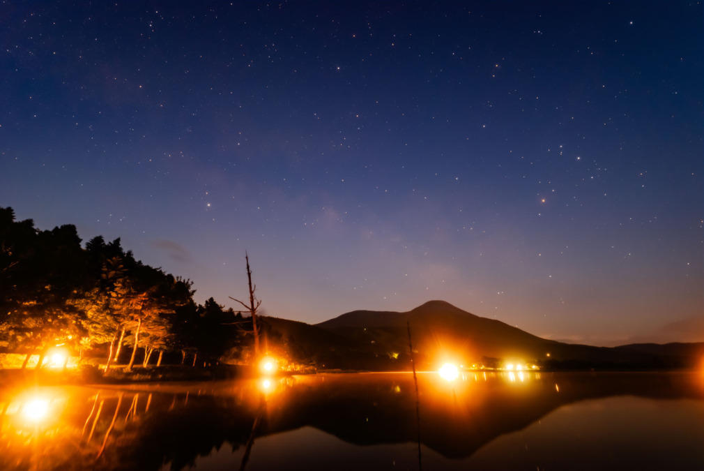 2025年7月13日女神湖畔からの星空